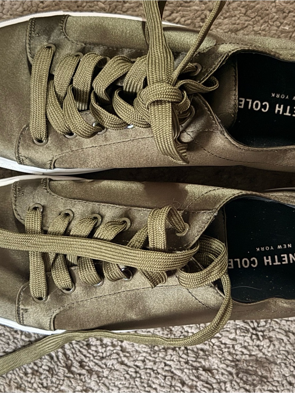 Kenneth Cole Olive Green Low-Top Women's Sneakers